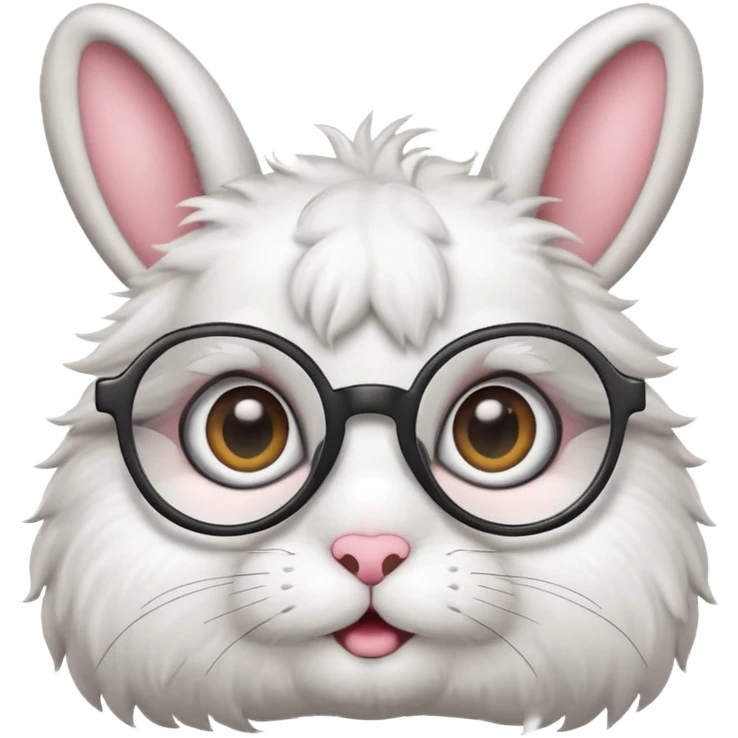 bunny face wearing glasses emoji