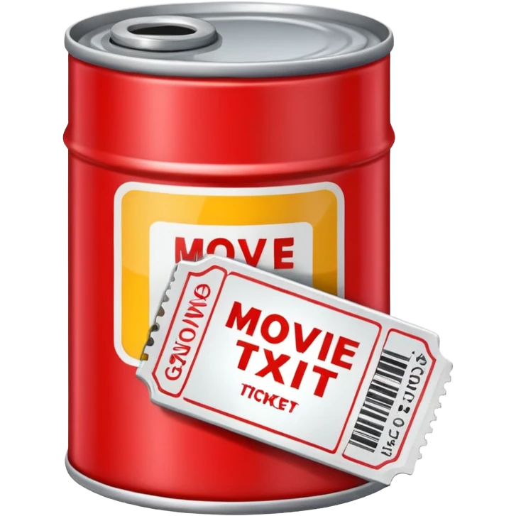 a can of gasoline and 2 tickets emoji