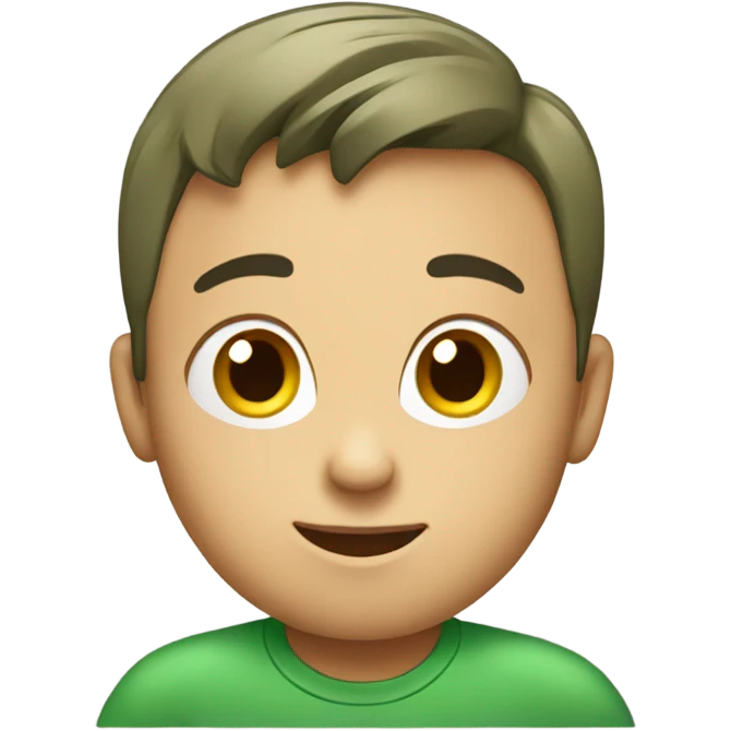 Green tshirt smart boy emoji