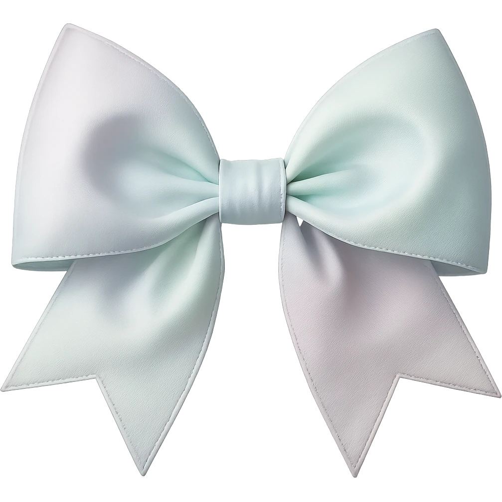 Make the pink gothic bow pastel colored in a photorealistic style. Keep the background transparent. emoji