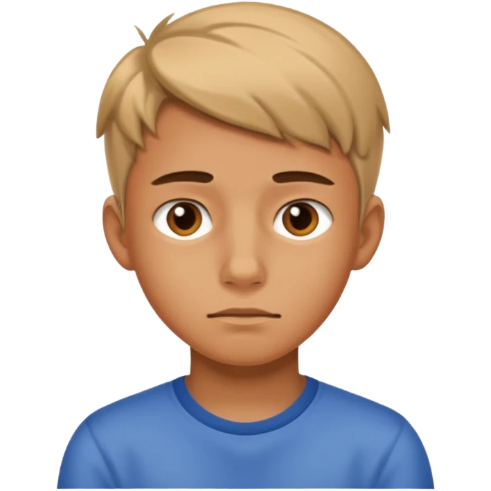 Joven de 14 años aburrido  emoji