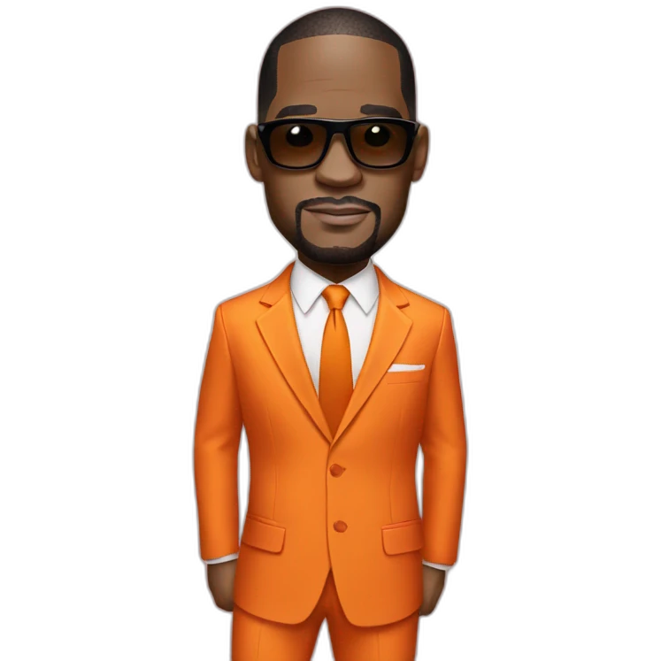 R kelly in a orange suit emoji
