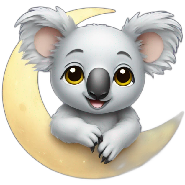 koala on moon emoji