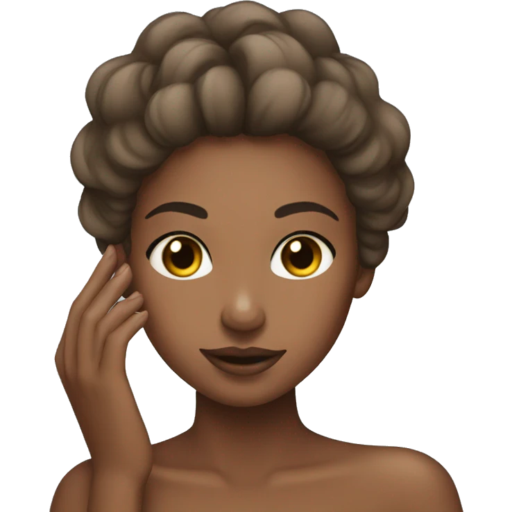 A girl doing skin care emoji