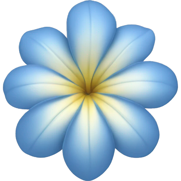 pastel blue Tropical flower emoji
