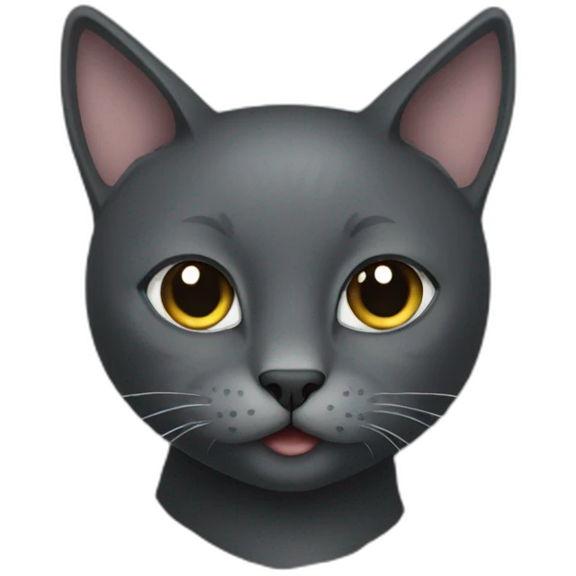 Dark gray cat emoji