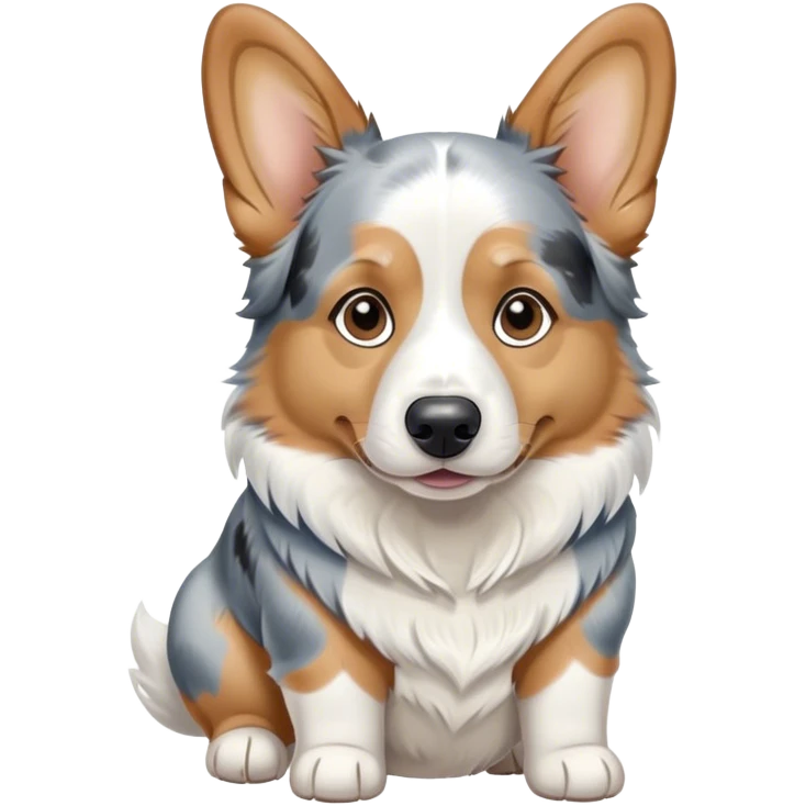 Blue Merle corgi  emoji