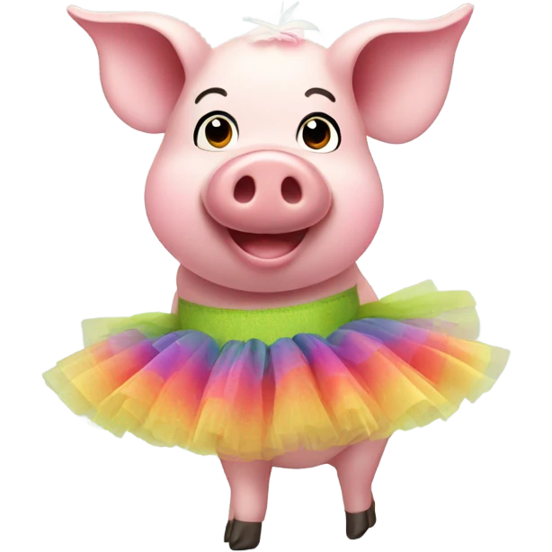 Pig with tutu emoji