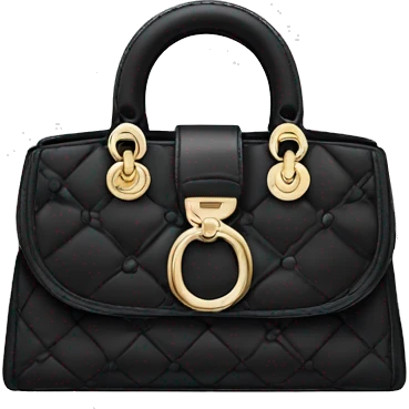 Black dior handbag emoji