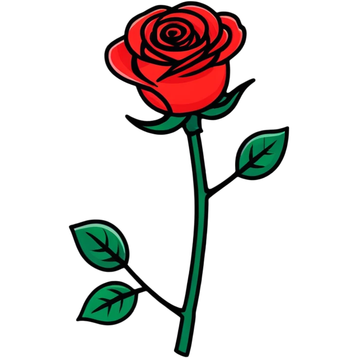 red rose emoji