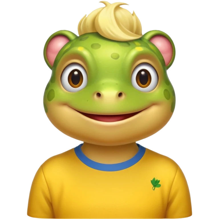 blonde frog with yellow shirt  emoji
