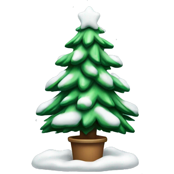 Christmas tree with snow on it  emoji