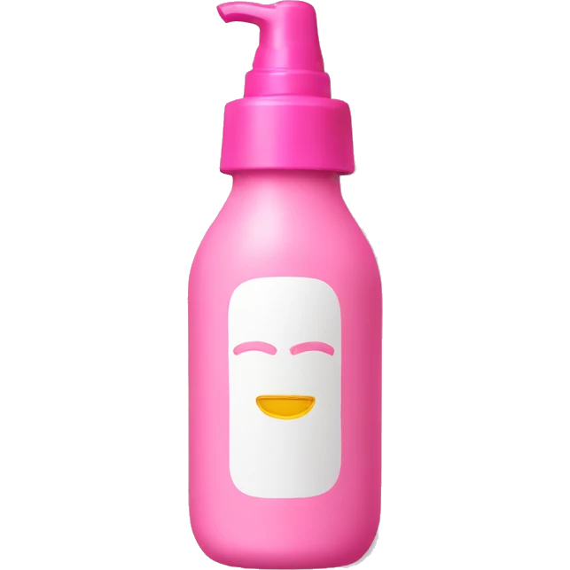 Pink sunscreen bottle emoji