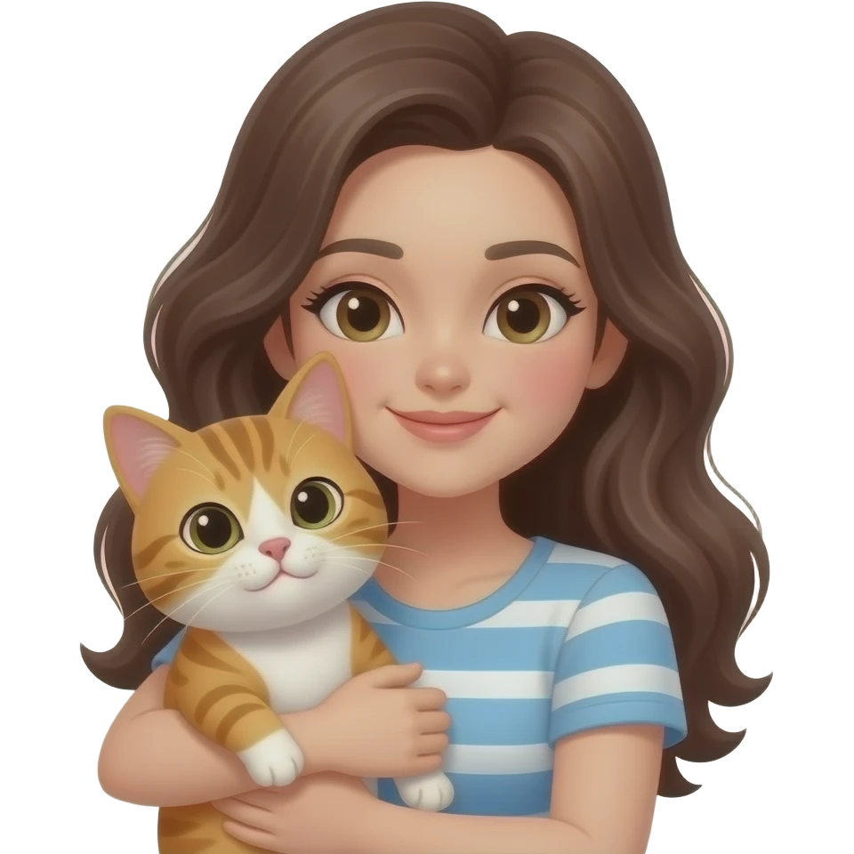 ช่วยทำผู้หญิงที่กำลังกอดแมวหน่อยได้ไหม emoji