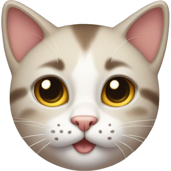 Blushing cat emoji