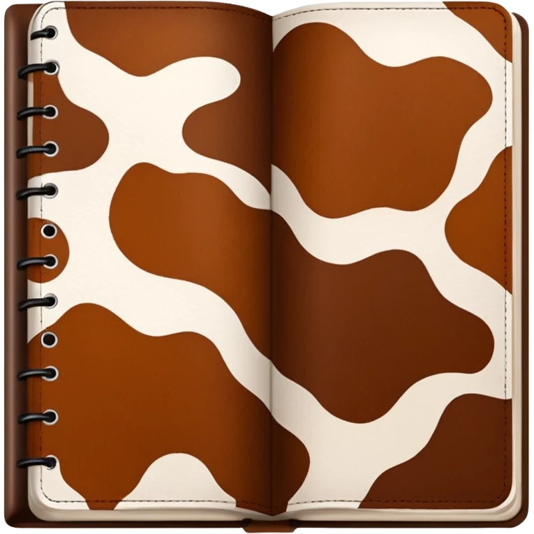 Realistic cow hide print pattern journal emoji