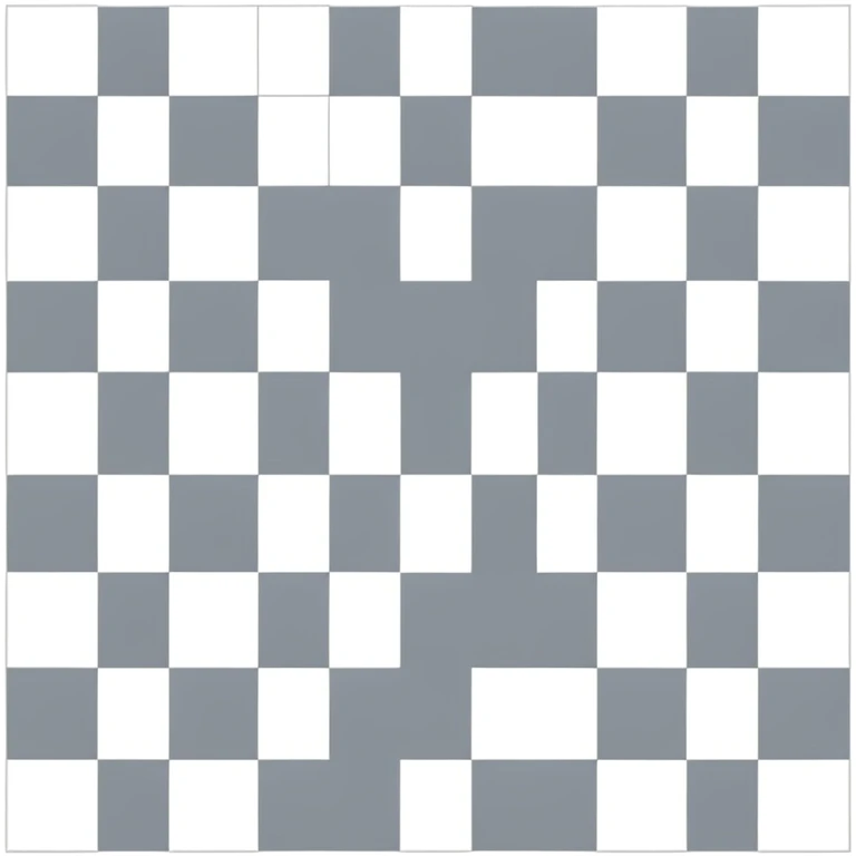 Gray and white checkered pattern, 8x8 grid, minimalist design, flat colors emoji