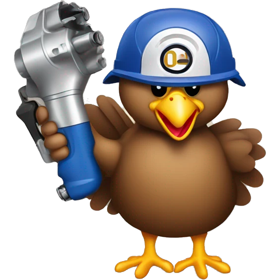Turkey holding impact wrench emoji