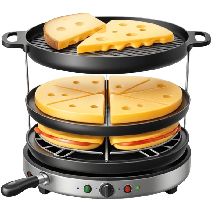 raclette grill with cheese tray, compact emoji