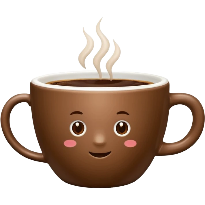 tazzina di caffè senza faccia, isolated on white background emoji