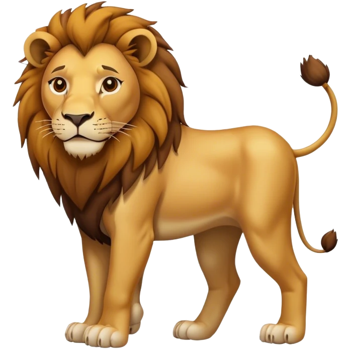 Lion with three legs emoji