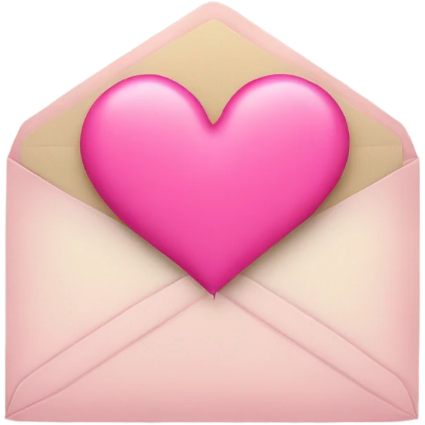 envelope with pink heart  emoji