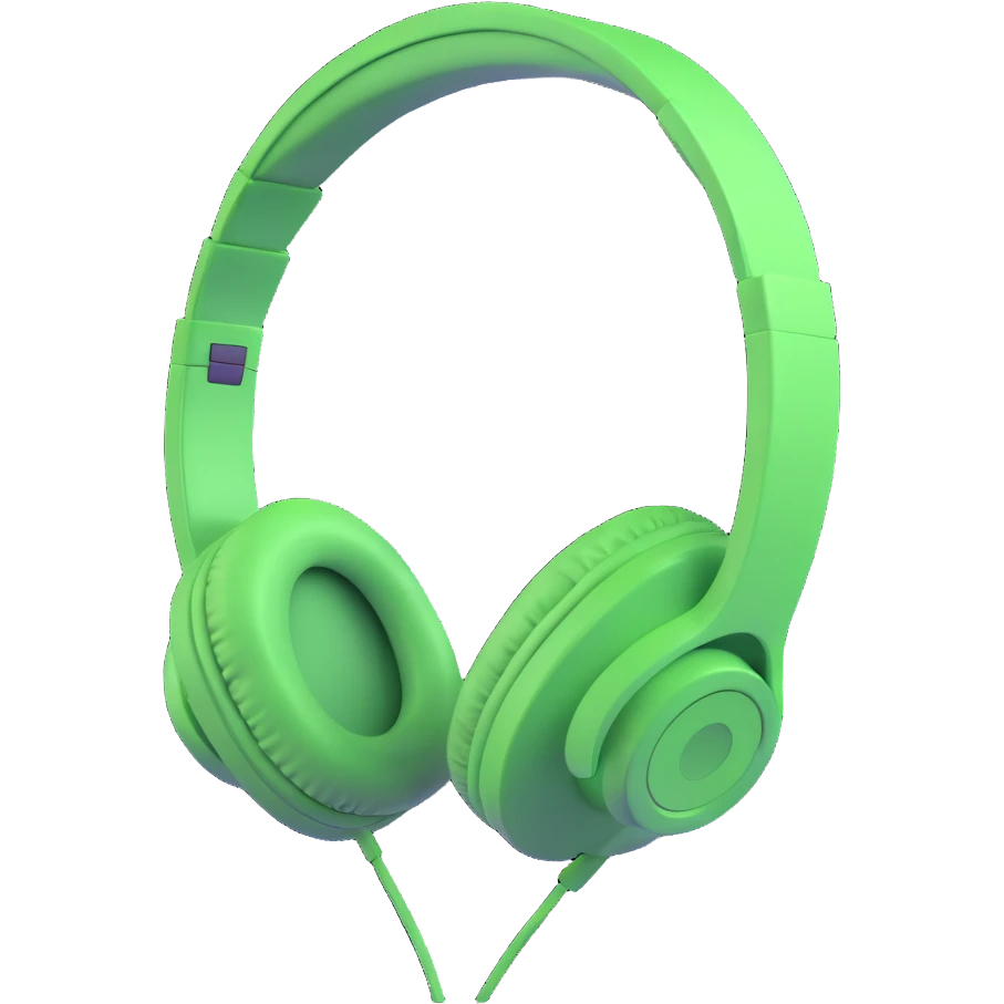 green headphones emoji