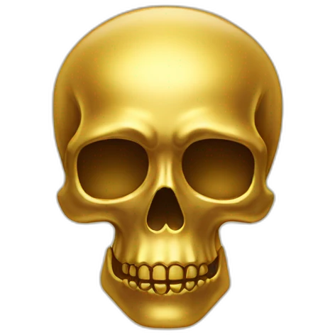 Gold skull emoji