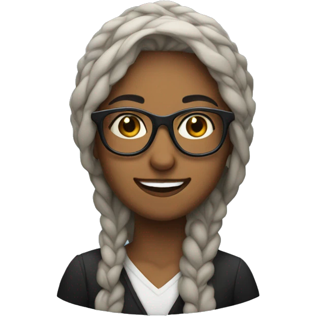 Rabia with glasses emoji