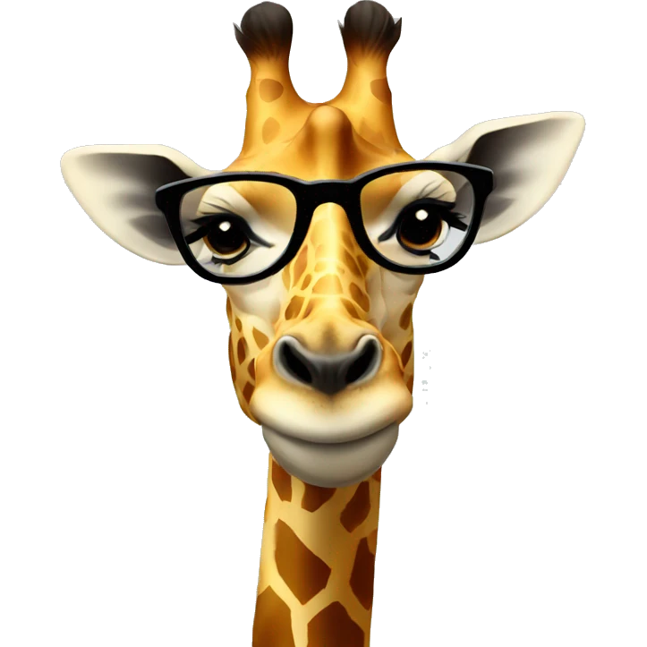 Giraffe with specs emoji