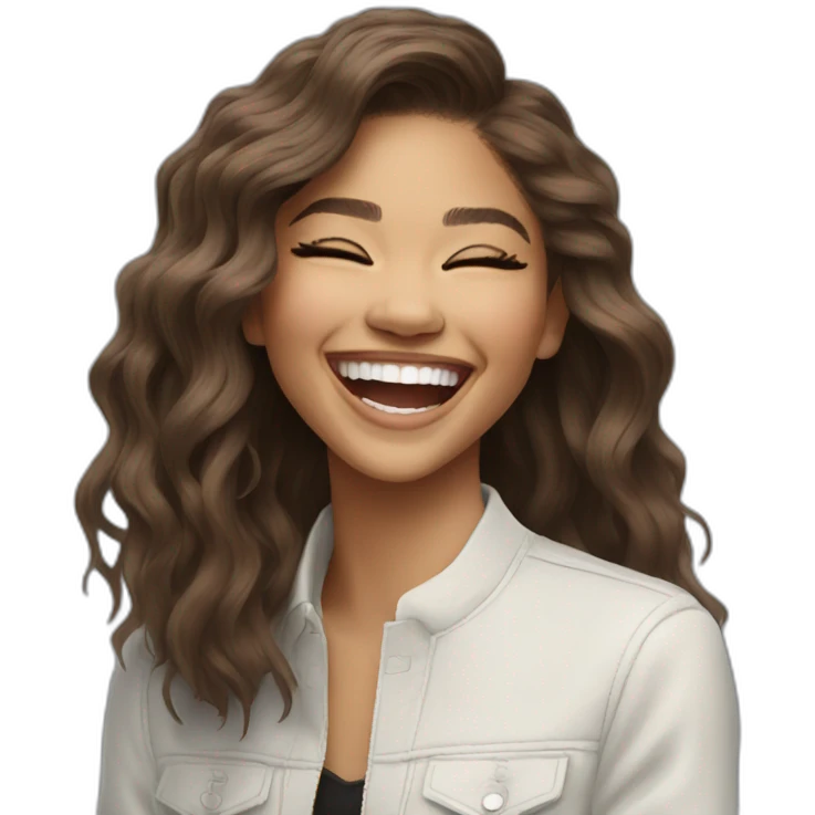 Laughing zendaya emoji