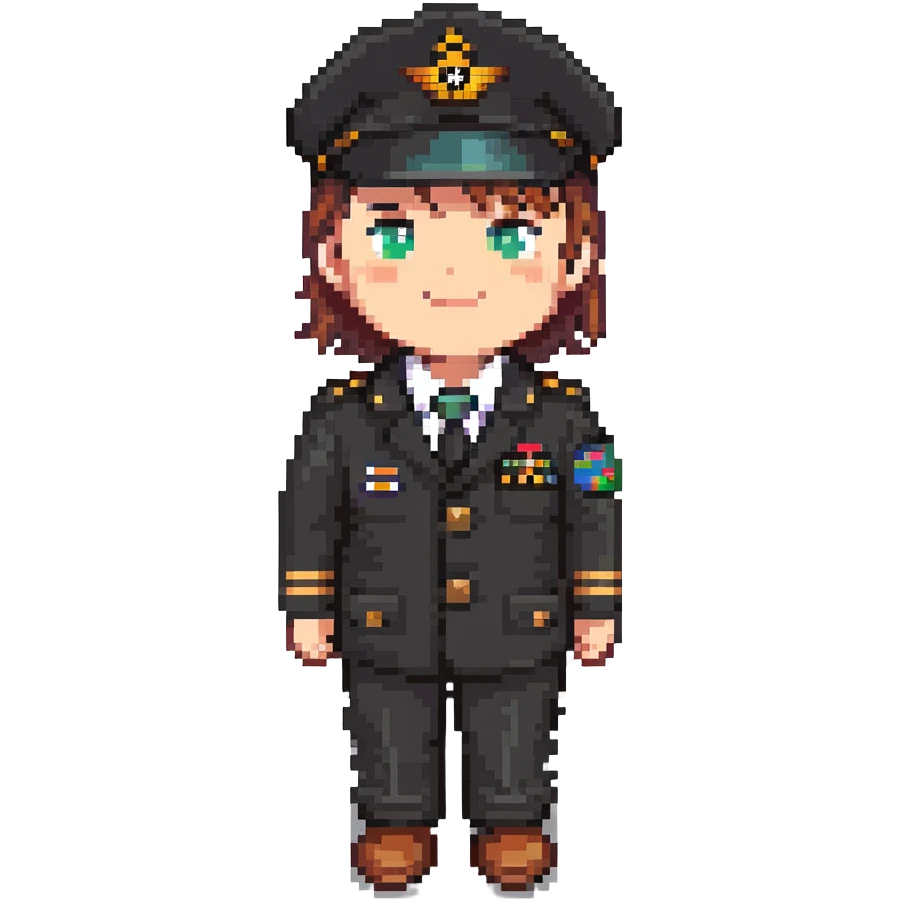 airline pilot captain with uniform and cap emoji