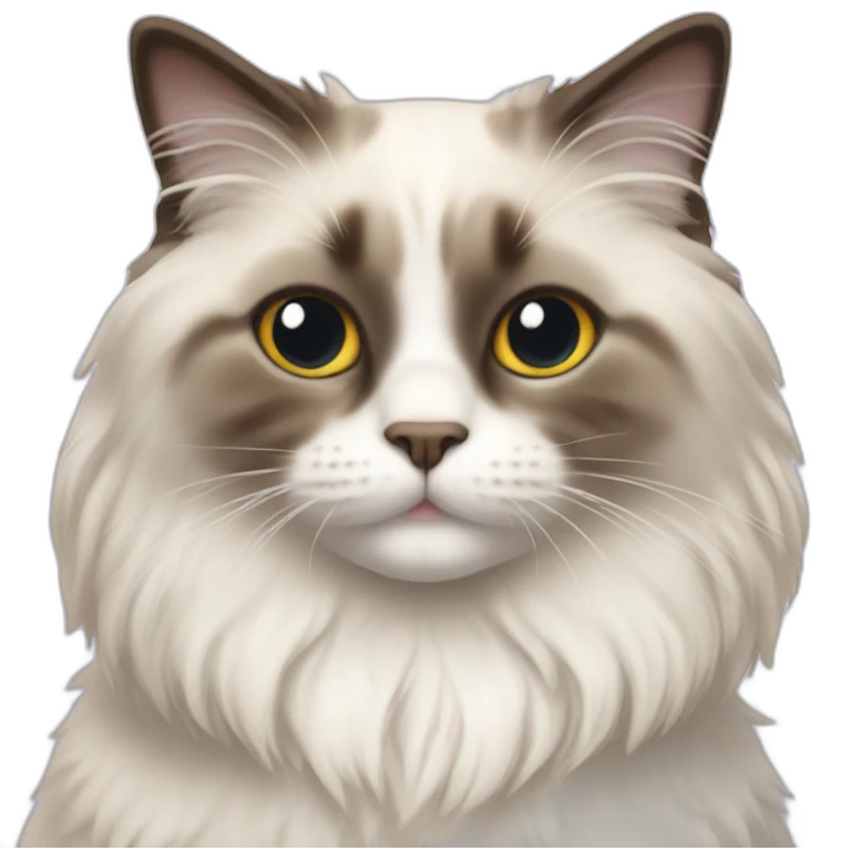 Ragdoll cat bathing emoji