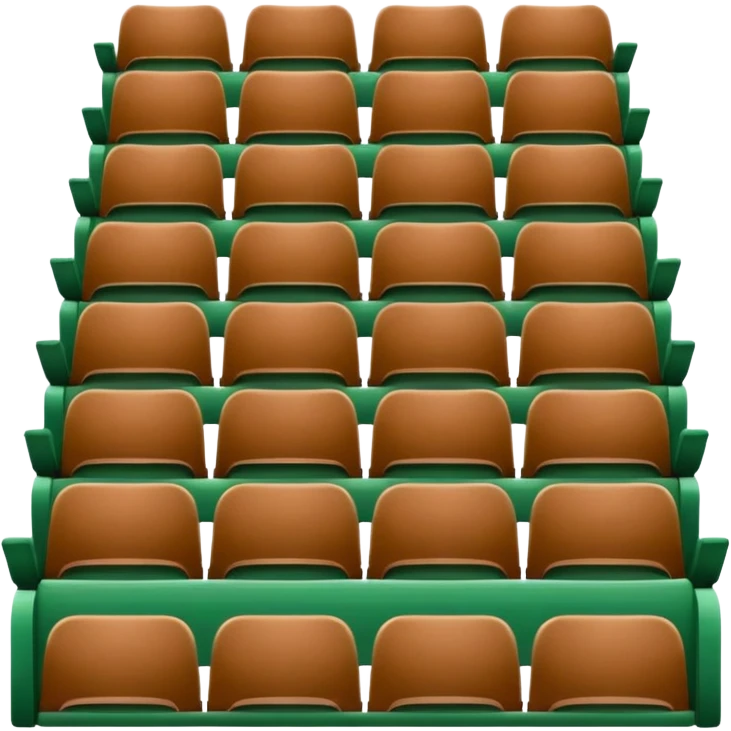 "iOS style stadium emoji, circular with seats and a field, no background" emoji