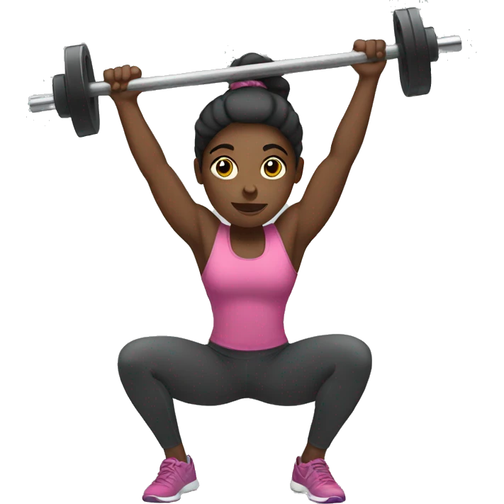 Black girl working out emoji