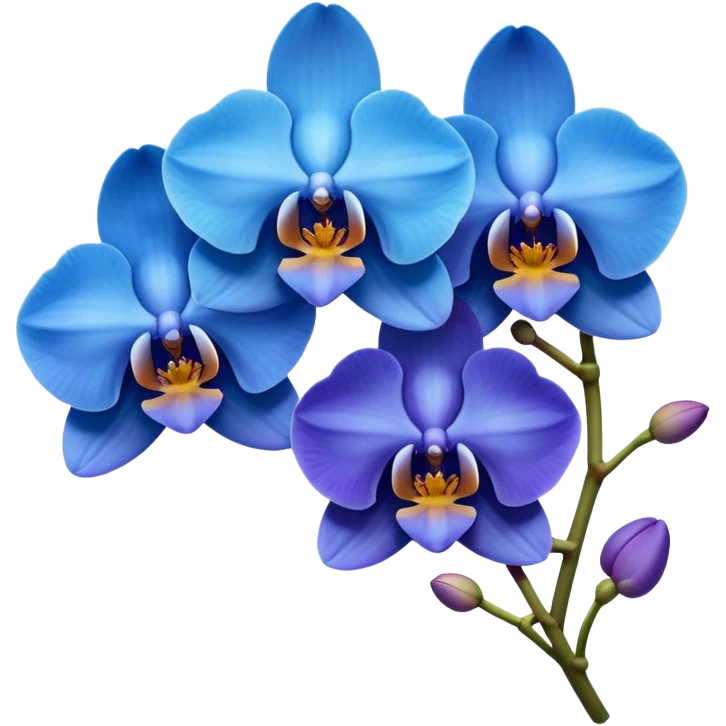 Blue orchids emoji