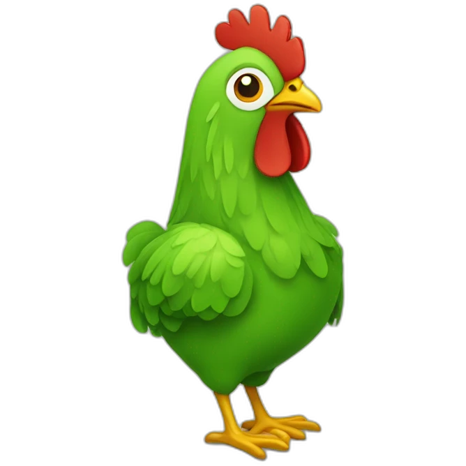 Pollo verde emoji