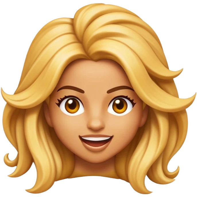 Cinematic Realistic Shakira Pop Culture Emoji, depicted with an energetic, dynamic portrayal of the global pop star rendered with lifelike textures and vibrant, charismatic lighting. emoji