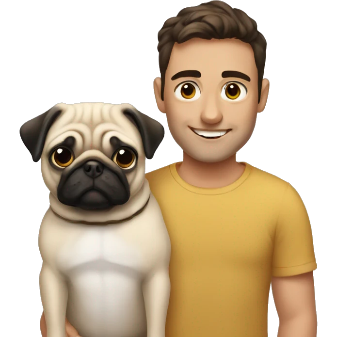 me with pug emoji