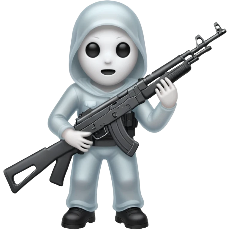 Ghost holding AK47 emoji