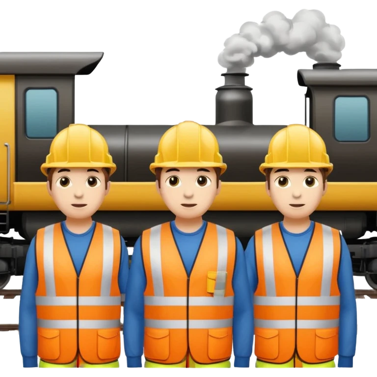 group of railway engineers emoji