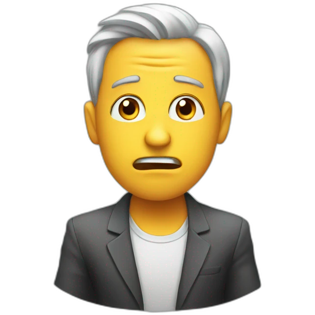 An entrepreneur afraid of failure emoji