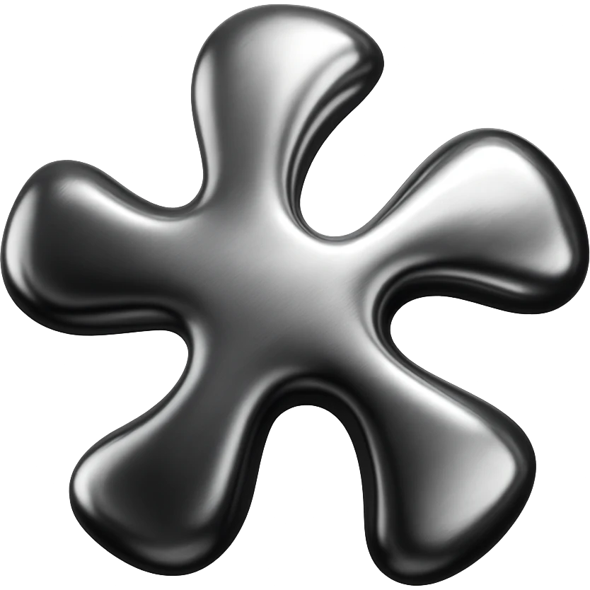 abstract shape with metallic reflections emoji