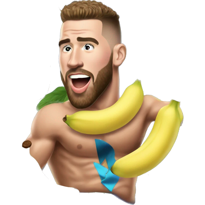 Travis kelce licking banana emoji