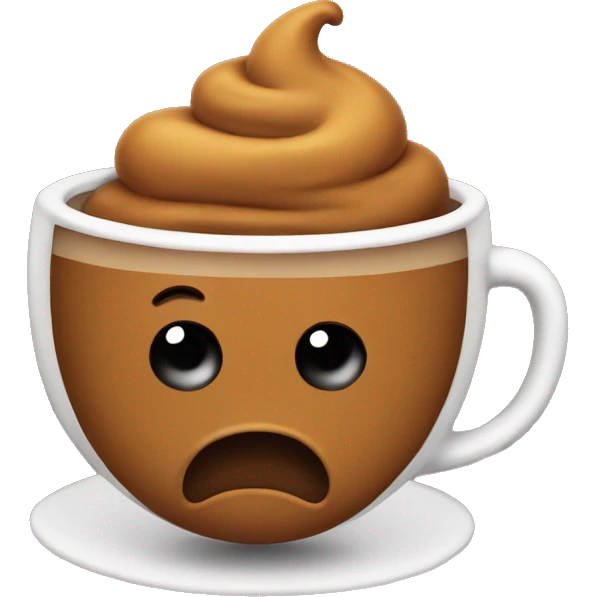 poop emoji and tea emoji combined emoji