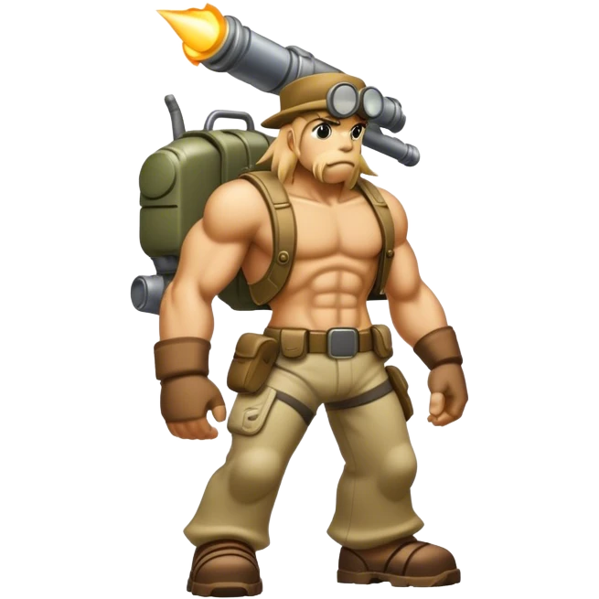 full body sideview metal slug character emoji