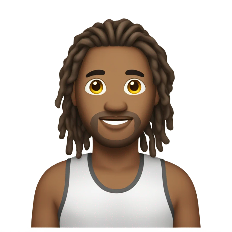 plus size man with locs emoji