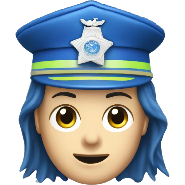 Police Siren in blue emoji