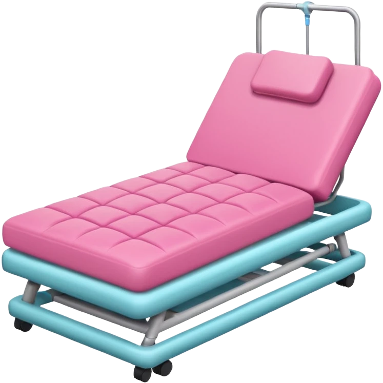 cama de fisioterapia color rosa  emoji