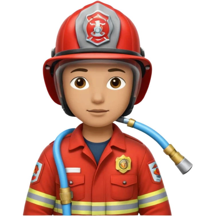 Bombeiro segurando mangueira emoji